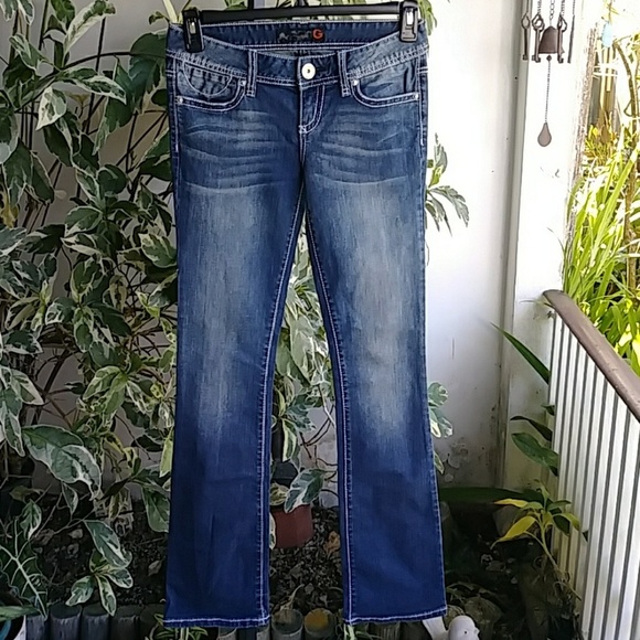 🍁 SALE 🧡 G by Guess Blue Med Wash Low Rise Jeans Sz 26 - Picture 2 of 7